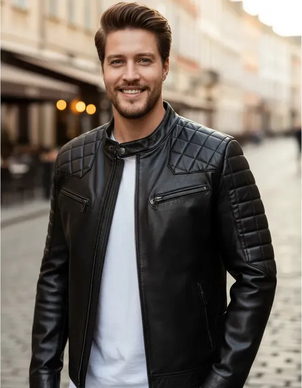 Miniatura 4 - Jaqueta Masculina Couro legitimo Inverno