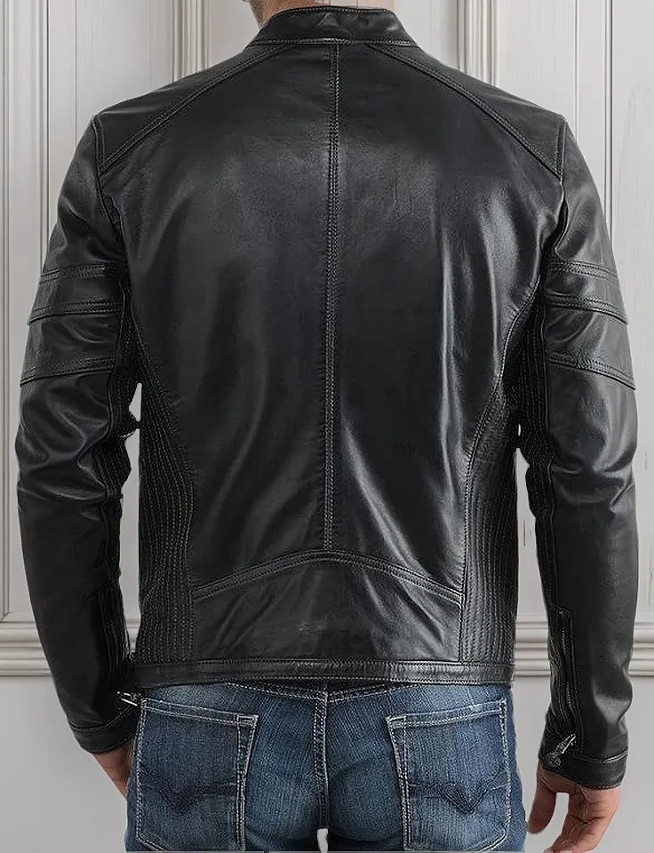 Miniatura 3 - Jaqueta Masculina Couro  de Boi Legitimo