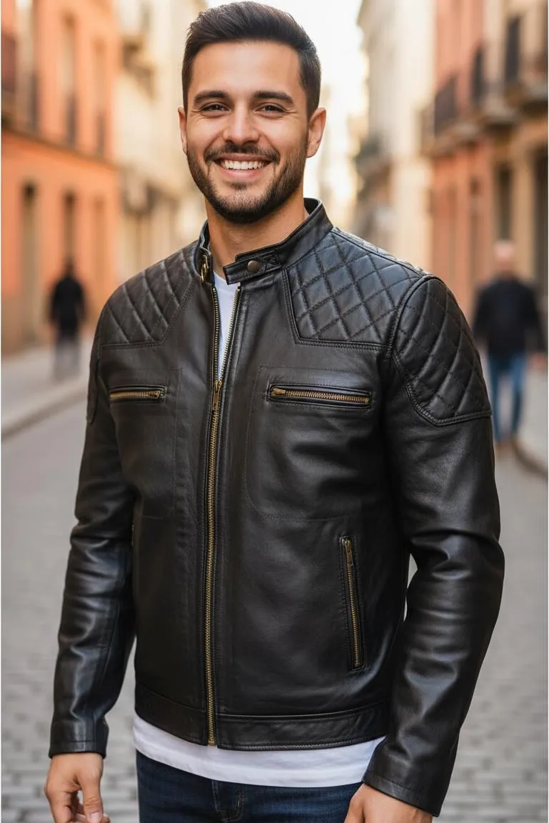 Miniatura 3 - Jaqueta Masculina Couro 100% legitimo  Esportiva